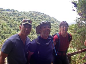 Anna, Dave and Steve pose in the Costa Rican rainforest after the race