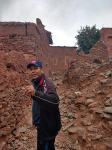 Rachid leading me through Berber ruins